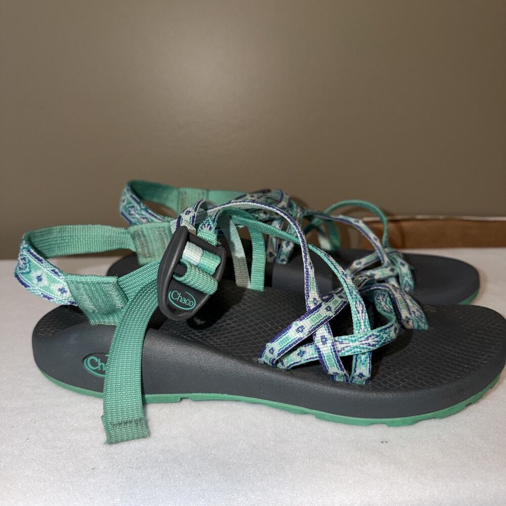 Chaco's Womens ZX/2 Classic Teal Purple Strappy Active Hiking Sandal Size 10